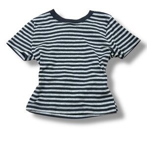 Hollister Black and Gray Short Sleeve Tee